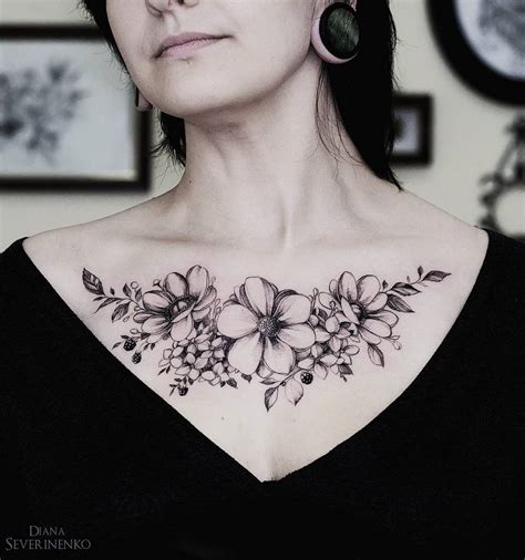 womens chest tattoo ideas